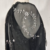 Temperley London Black Silk Chiffon & Silver Blouse S