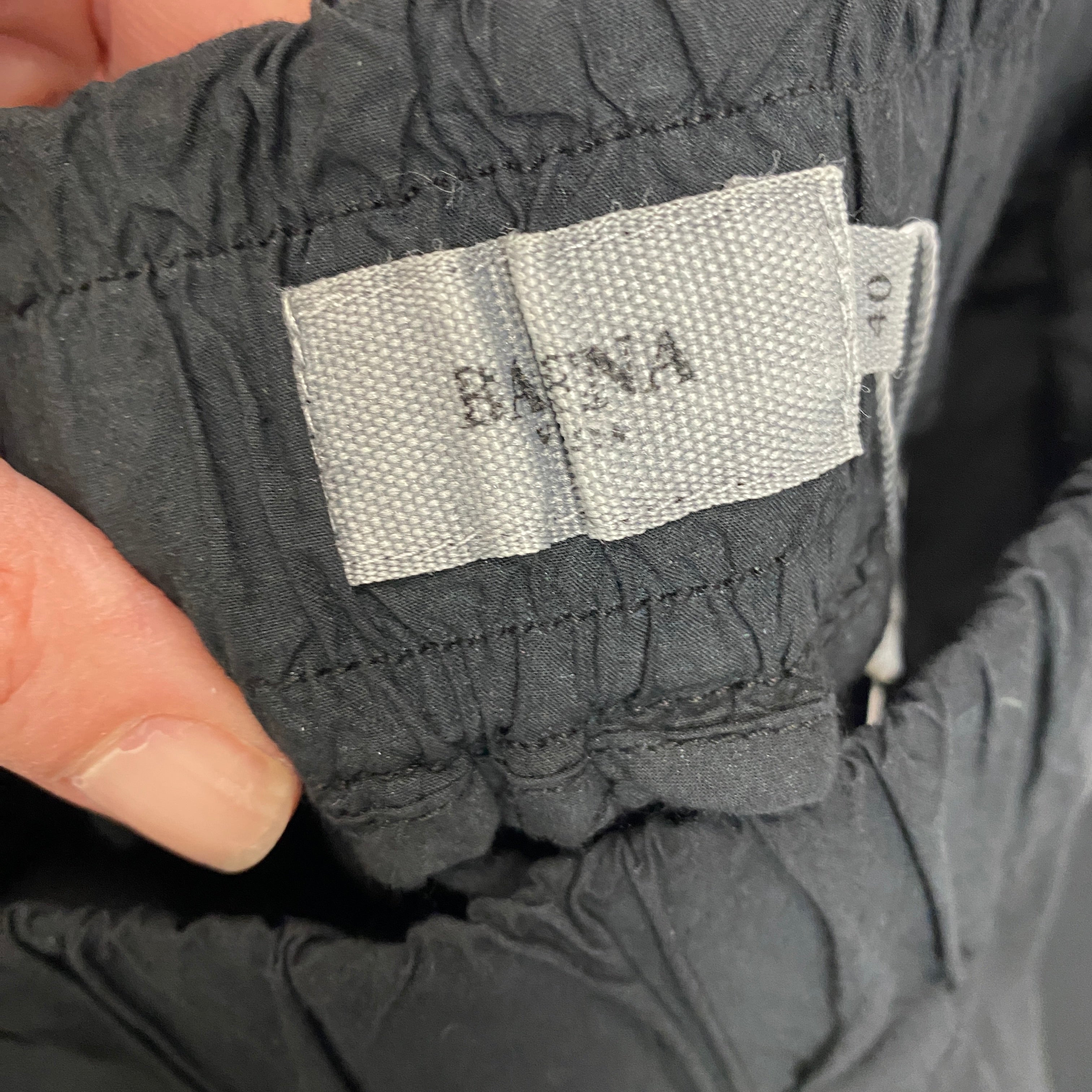Barena £275 Charcoal Cotton Pull-On Pants XS