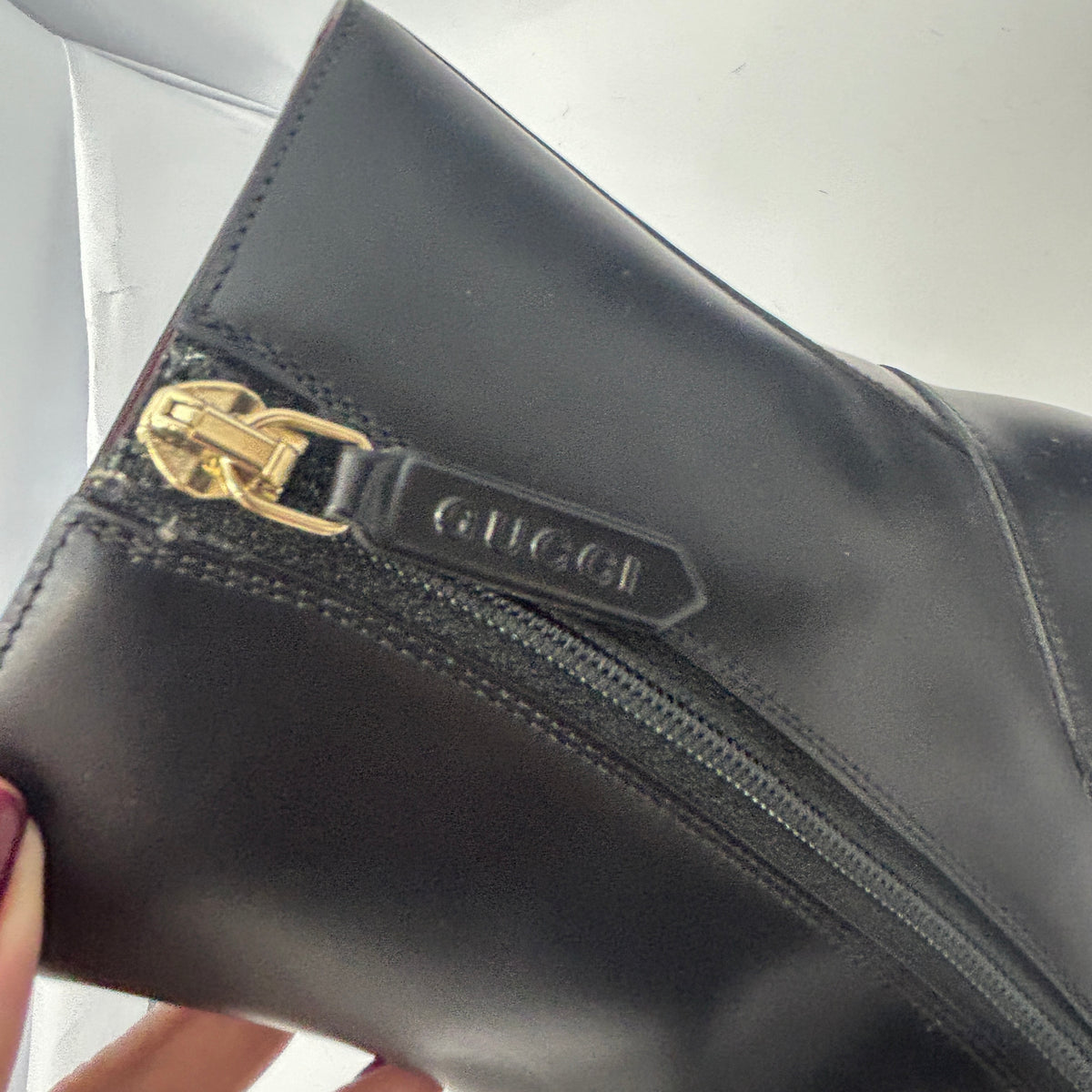 Gucci £1244 Black Horsebit Leather Ankle Boots 39