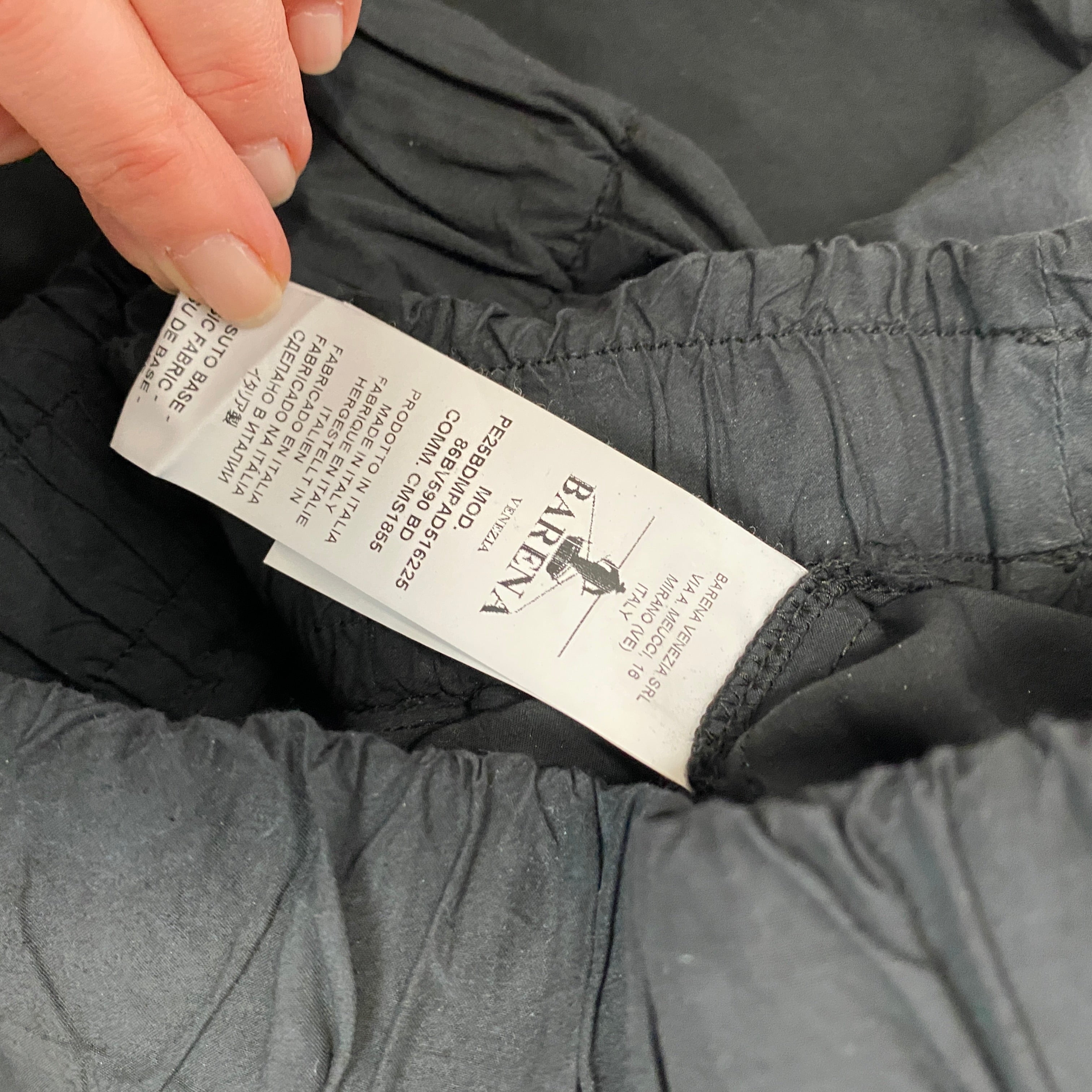 Barena £275 Charcoal Cotton Pull-On Pants XS