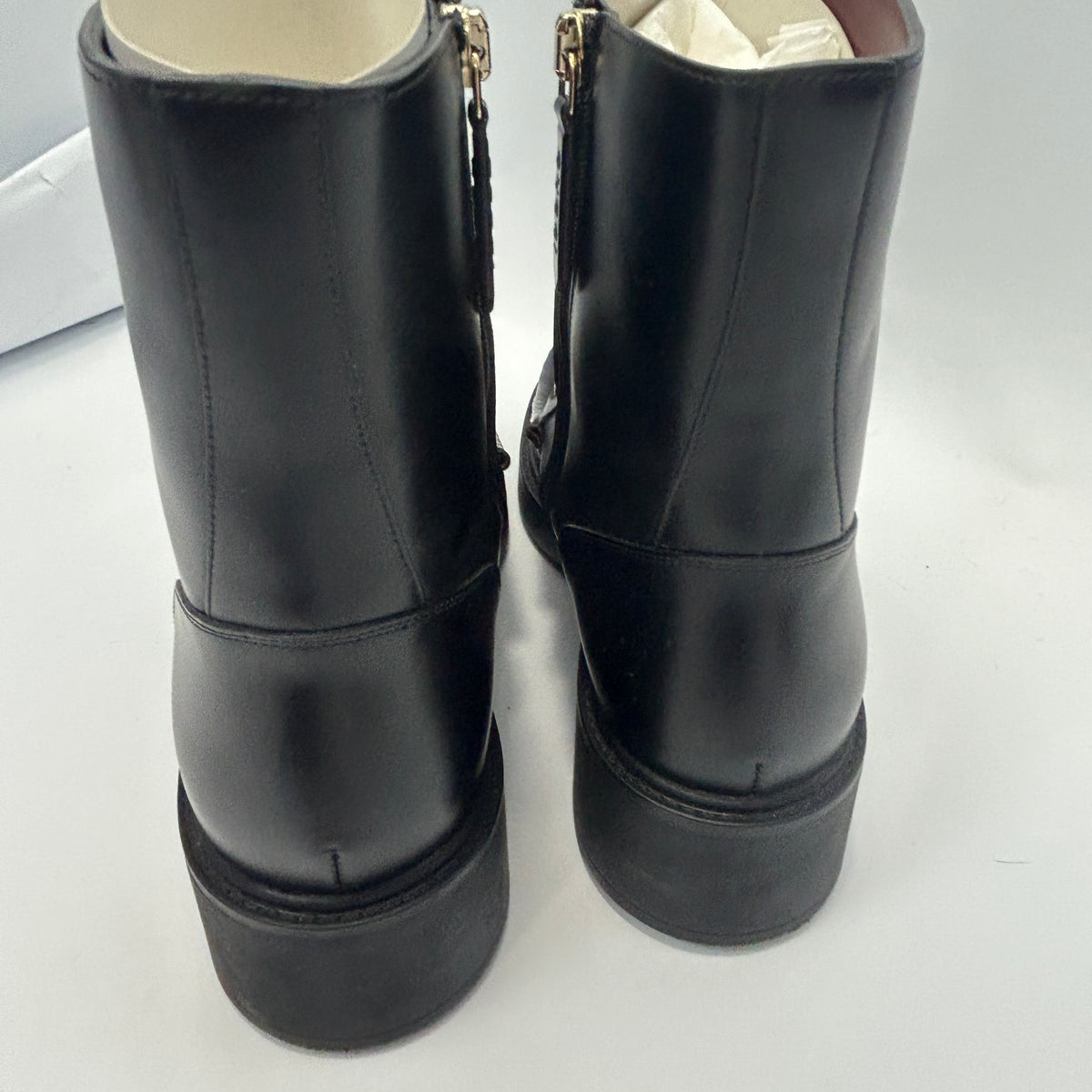 Gucci £1244 Black Horsebit Leather Ankle Boots 39