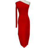 Victoria Beckham Brand New £650 Orange One Shoulder Dress L