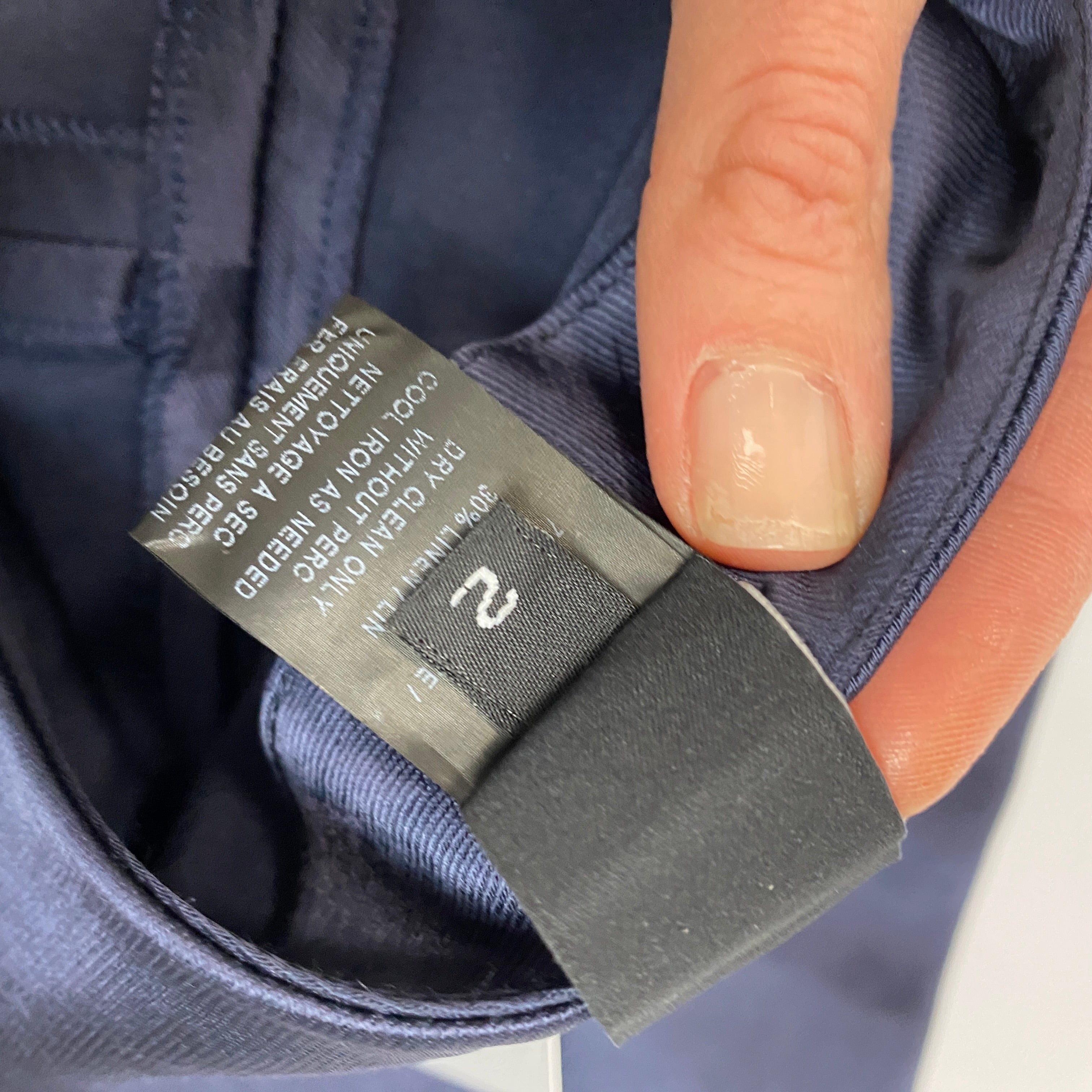 Zero + Maria Cornejo £500 Navy Satin Crop Pants XXS