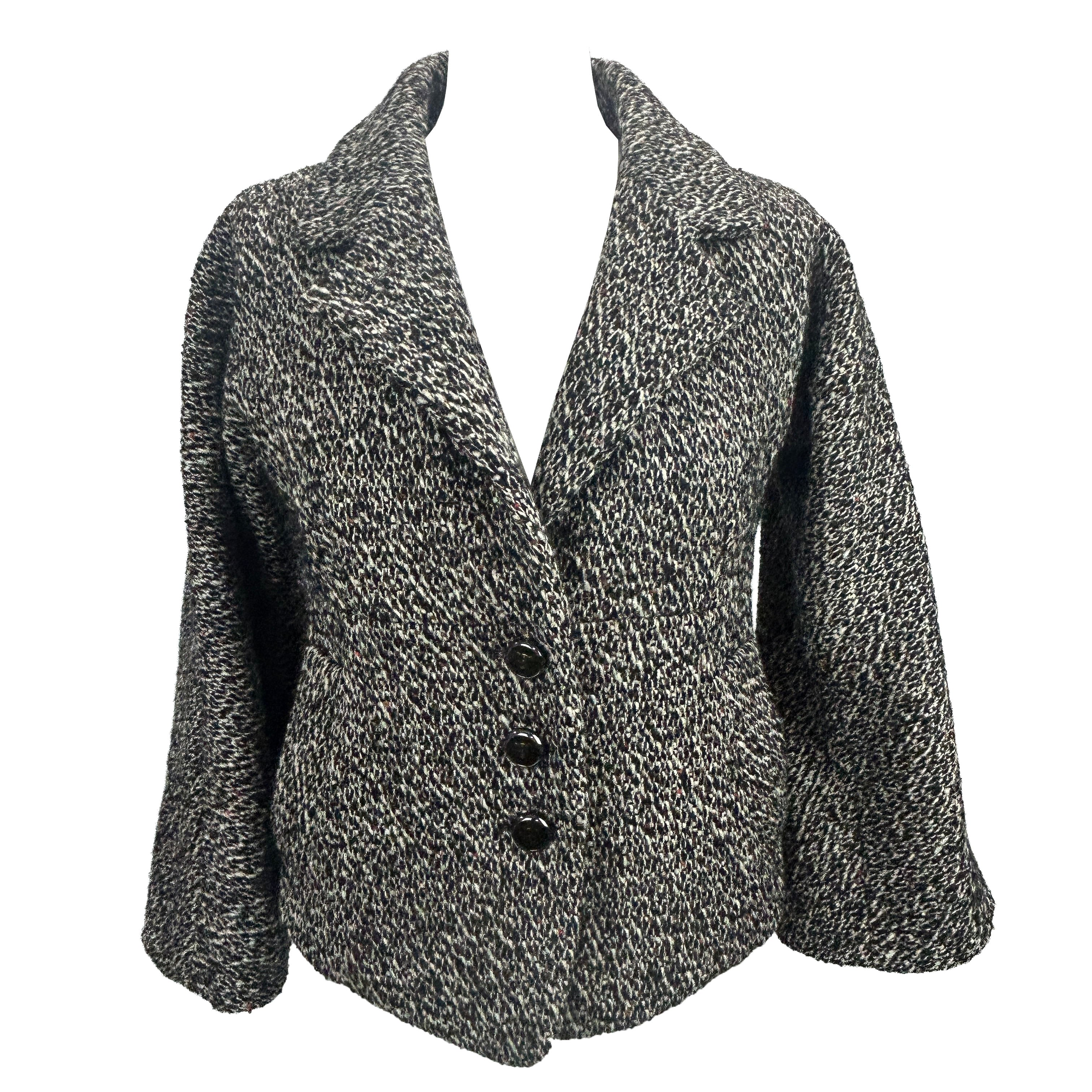 Celine New Monochrome Wool & Mohair Jacket S