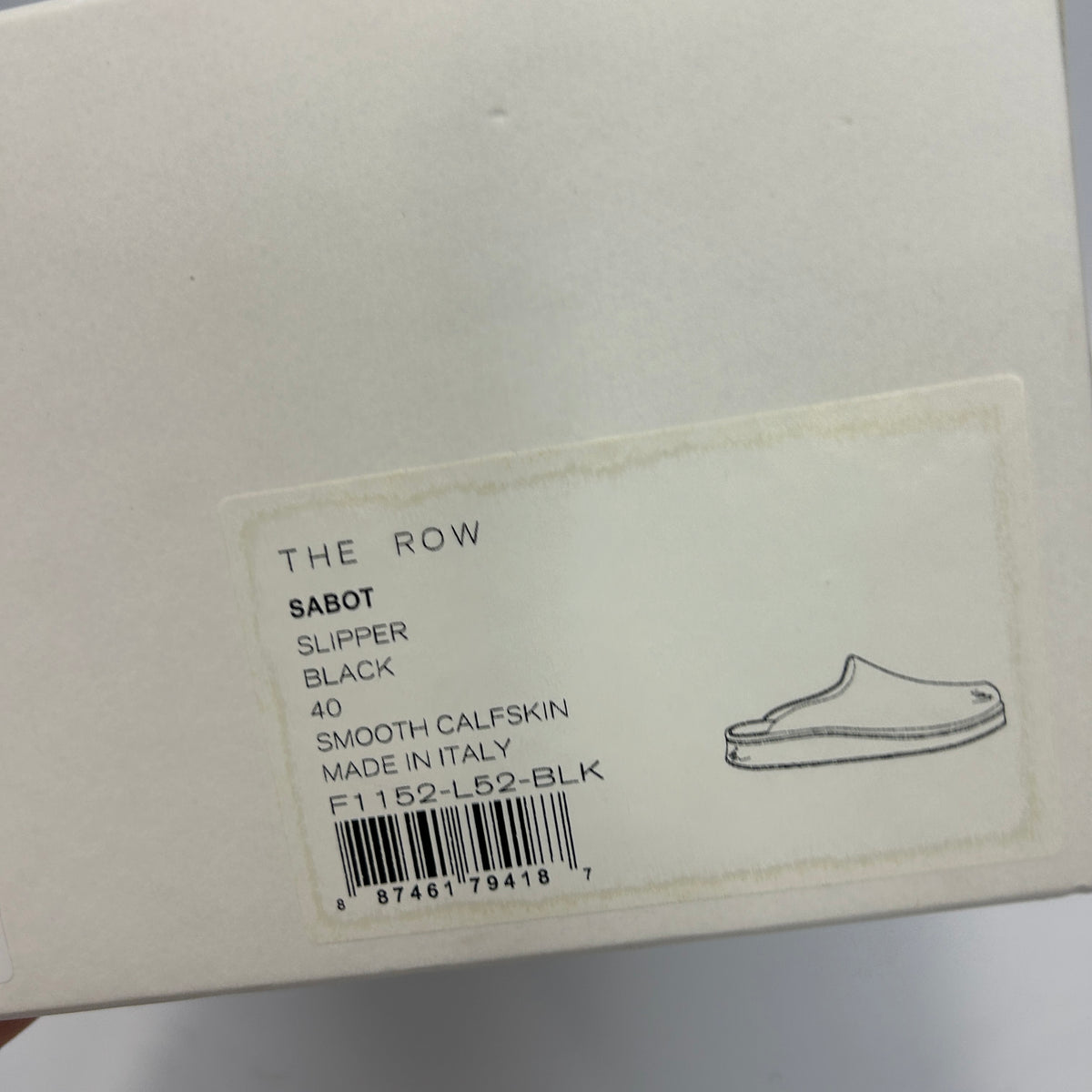 The Row New £950 Black Sabot Smooth Calfskin Mules 40