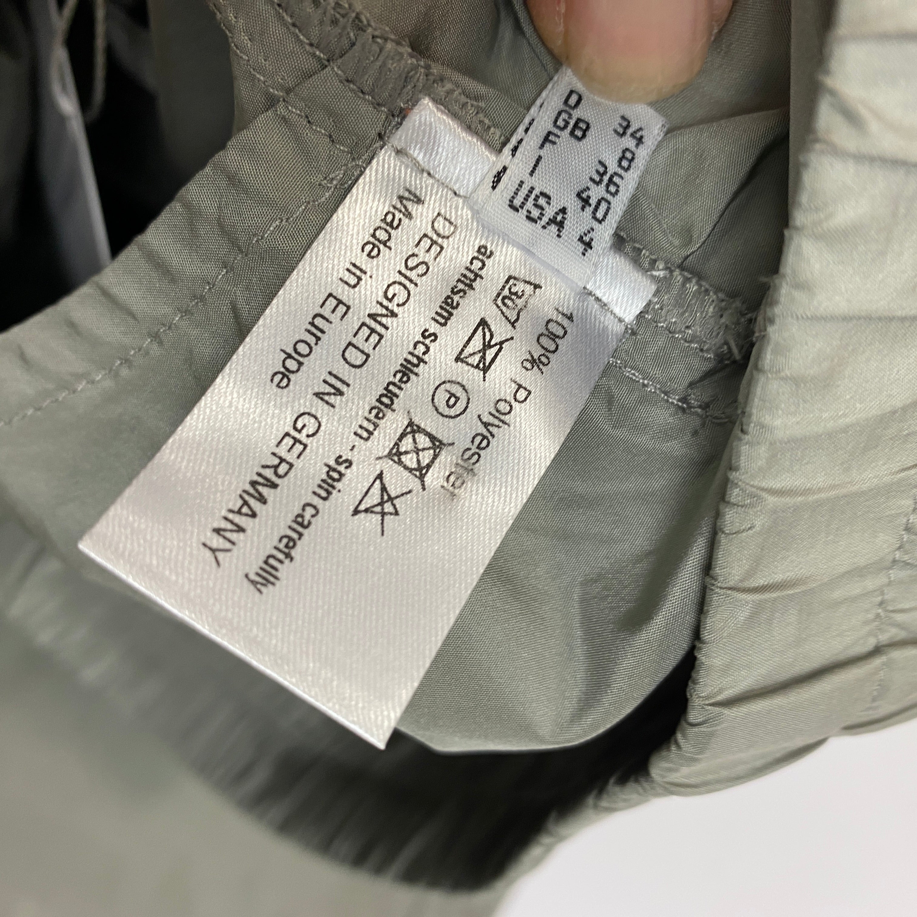 Katharina Hovman £350 Pearl Grey Taffeta Pants XS