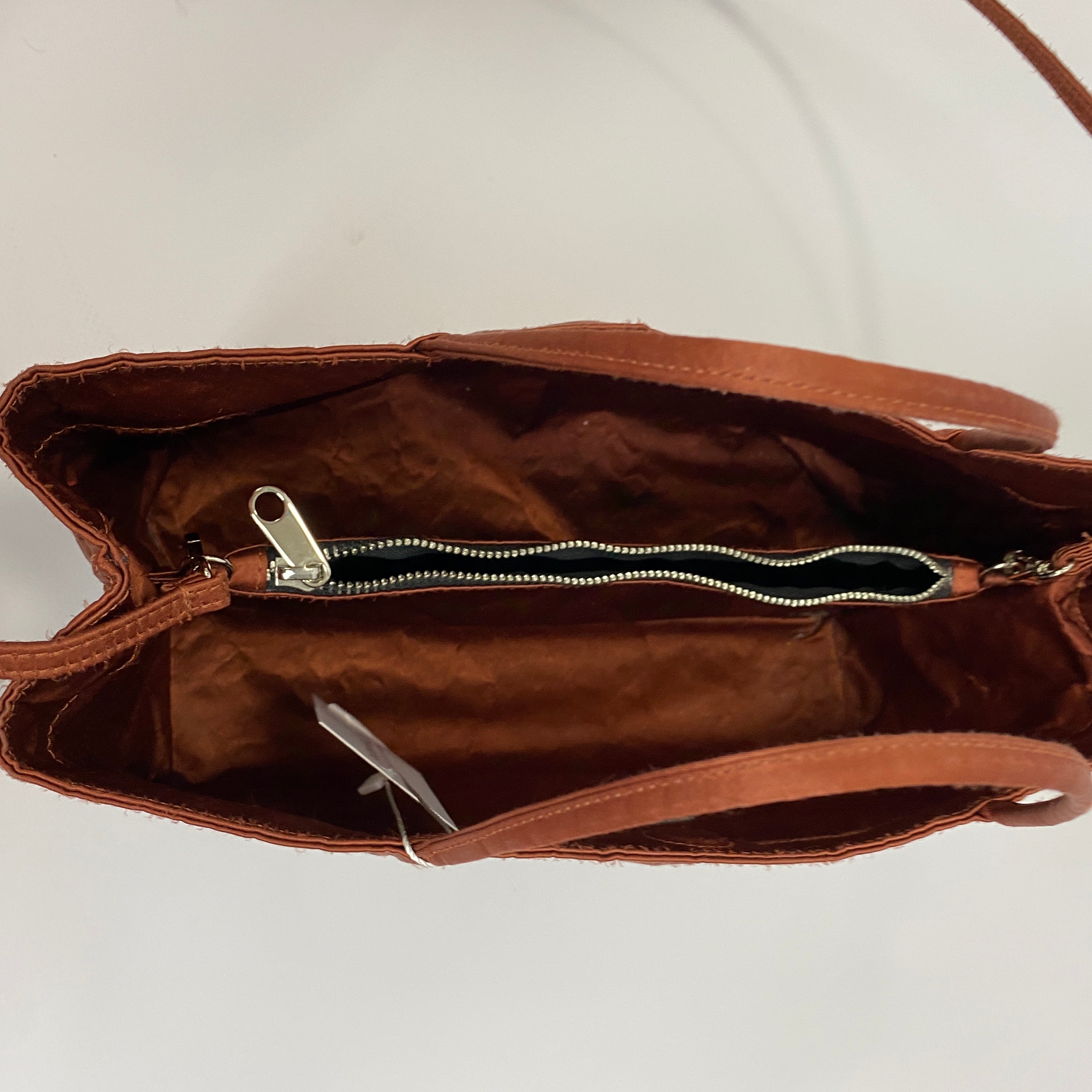 Zilla Copper Recycled Silk Satin East West Tote Bag