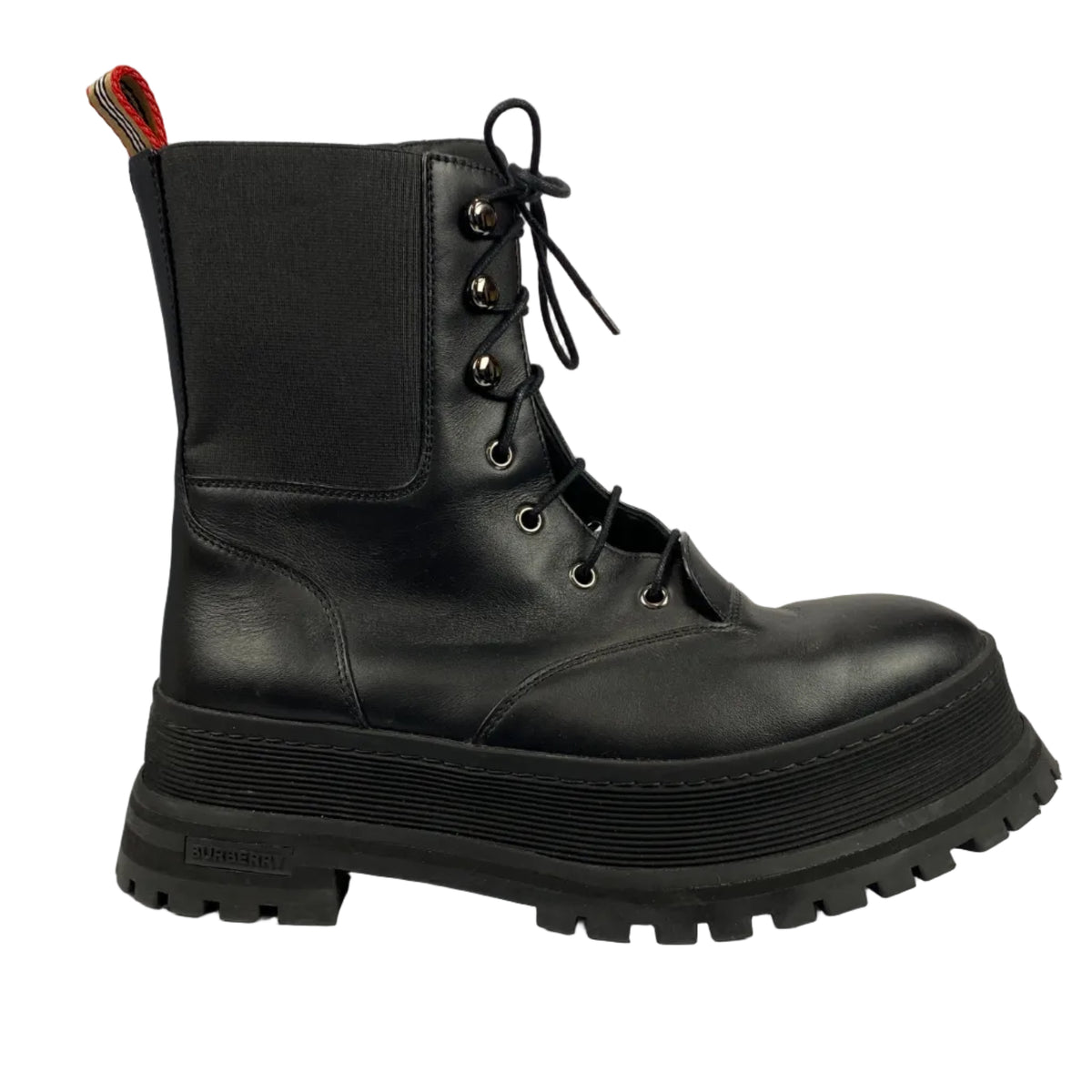 Burberry £730 Black Super Chunky Springton Combat Boots 41