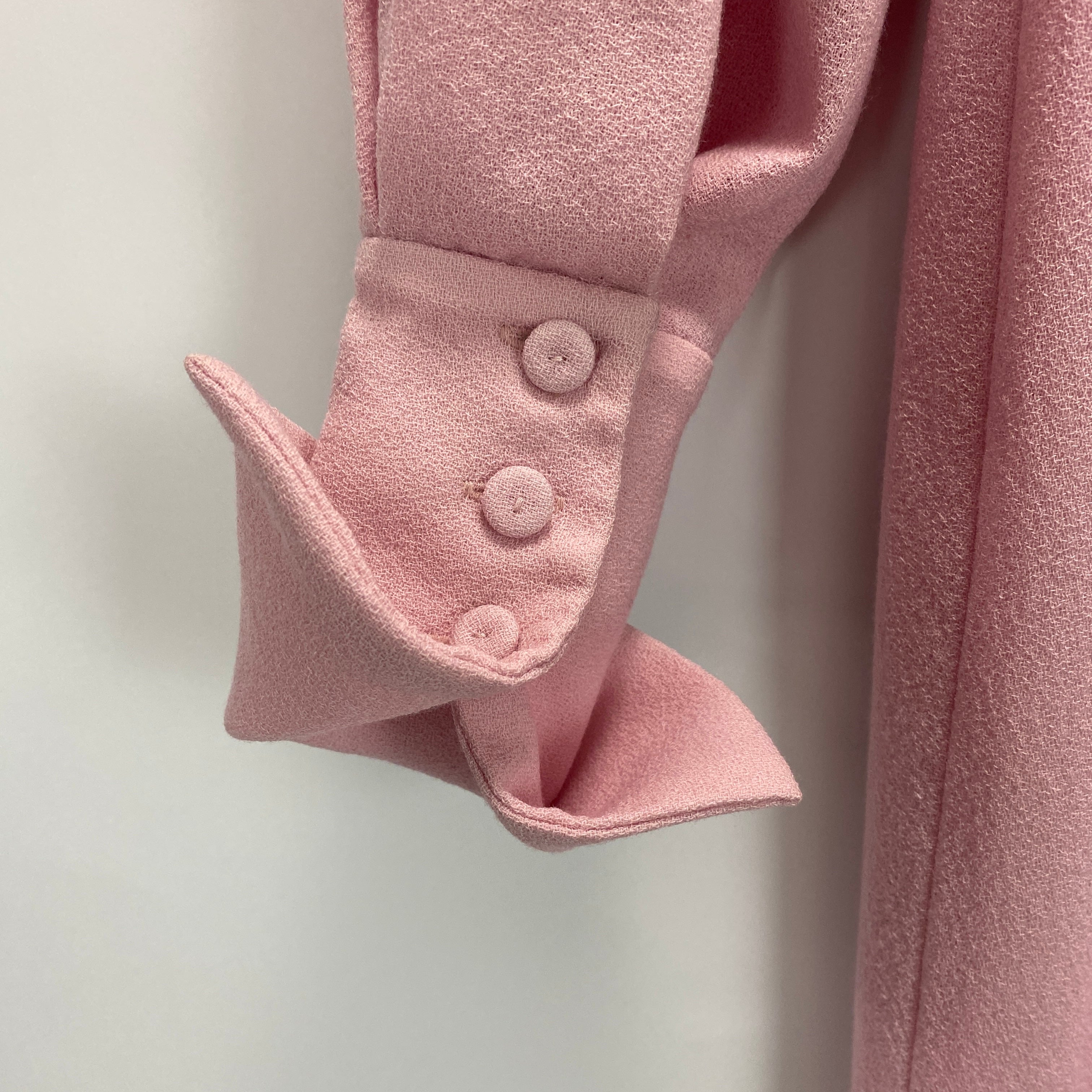 Emilia Wickstead Pink Crepe Turtleneck Jumpsuit XS