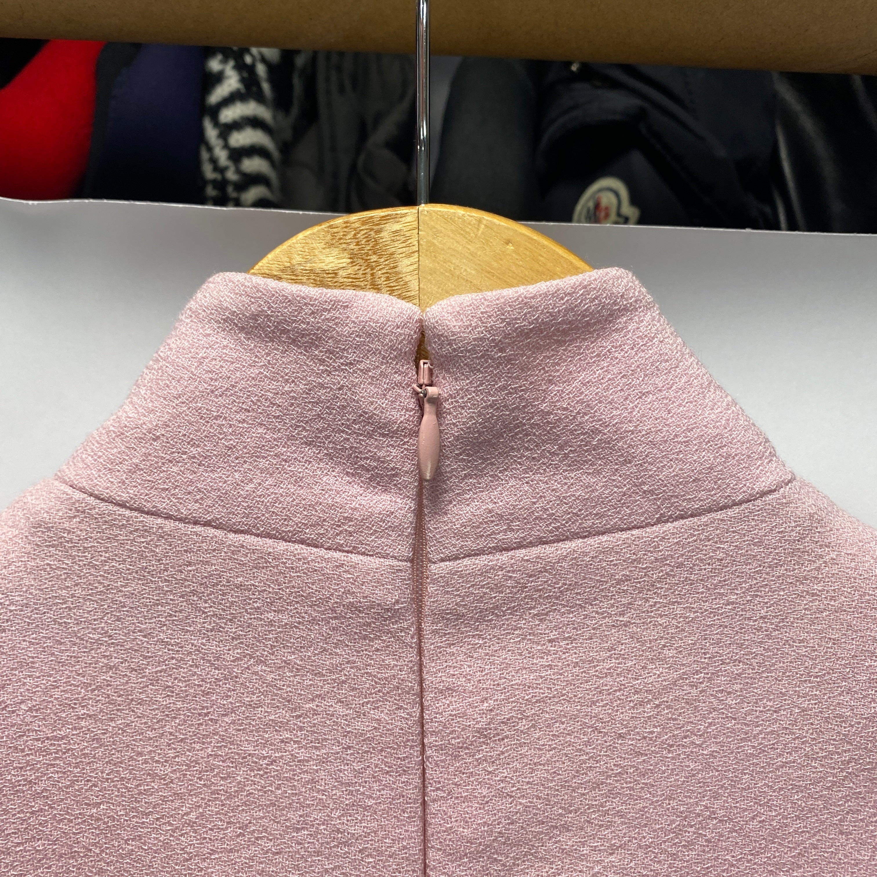 Emilia Wickstead Pink Crepe Turtleneck Jumpsuit XS