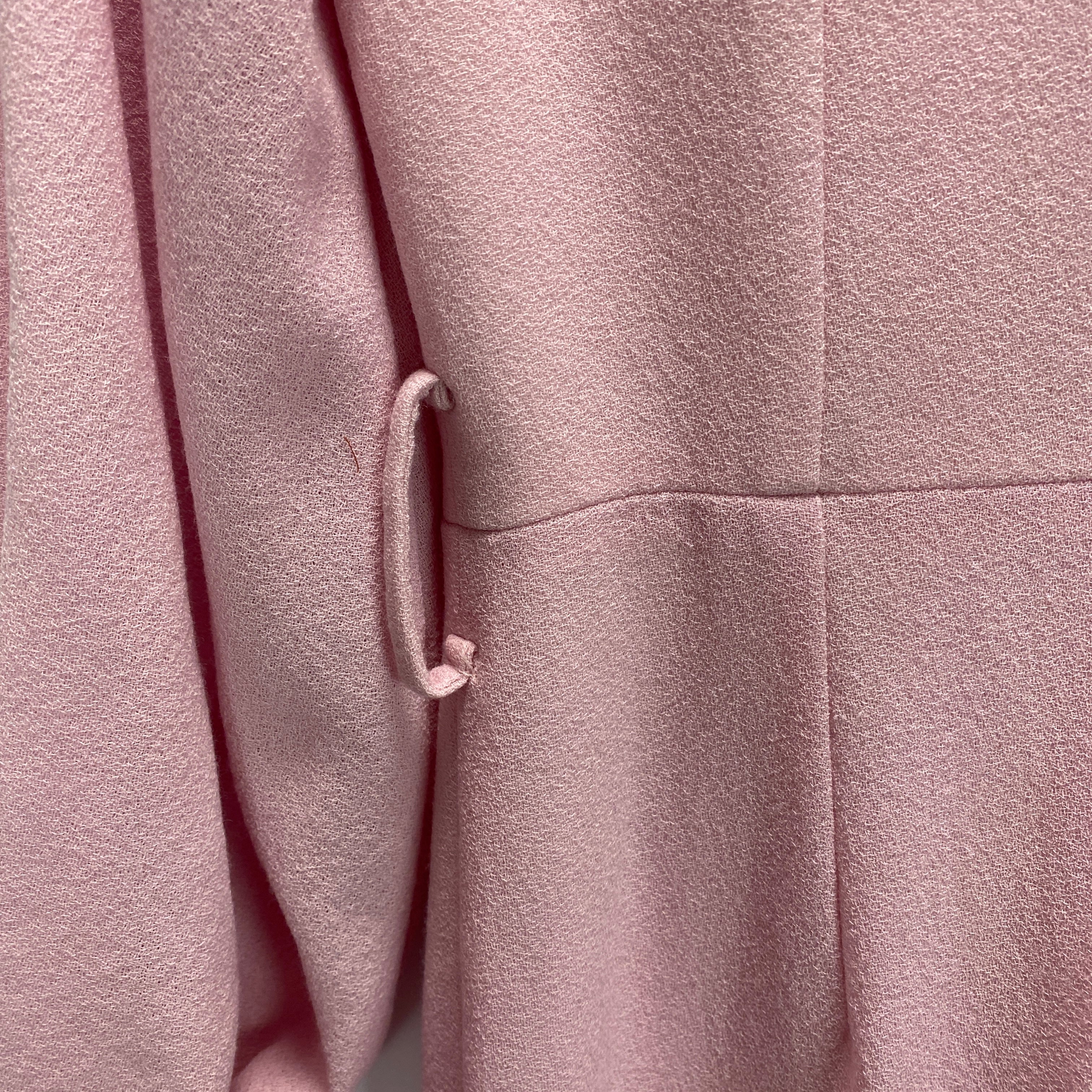 Emilia Wickstead Pink Crepe Turtleneck Jumpsuit XS