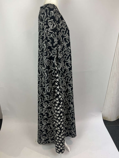 Stine Goya Black & White Snake Print Leila Maxi Dress L