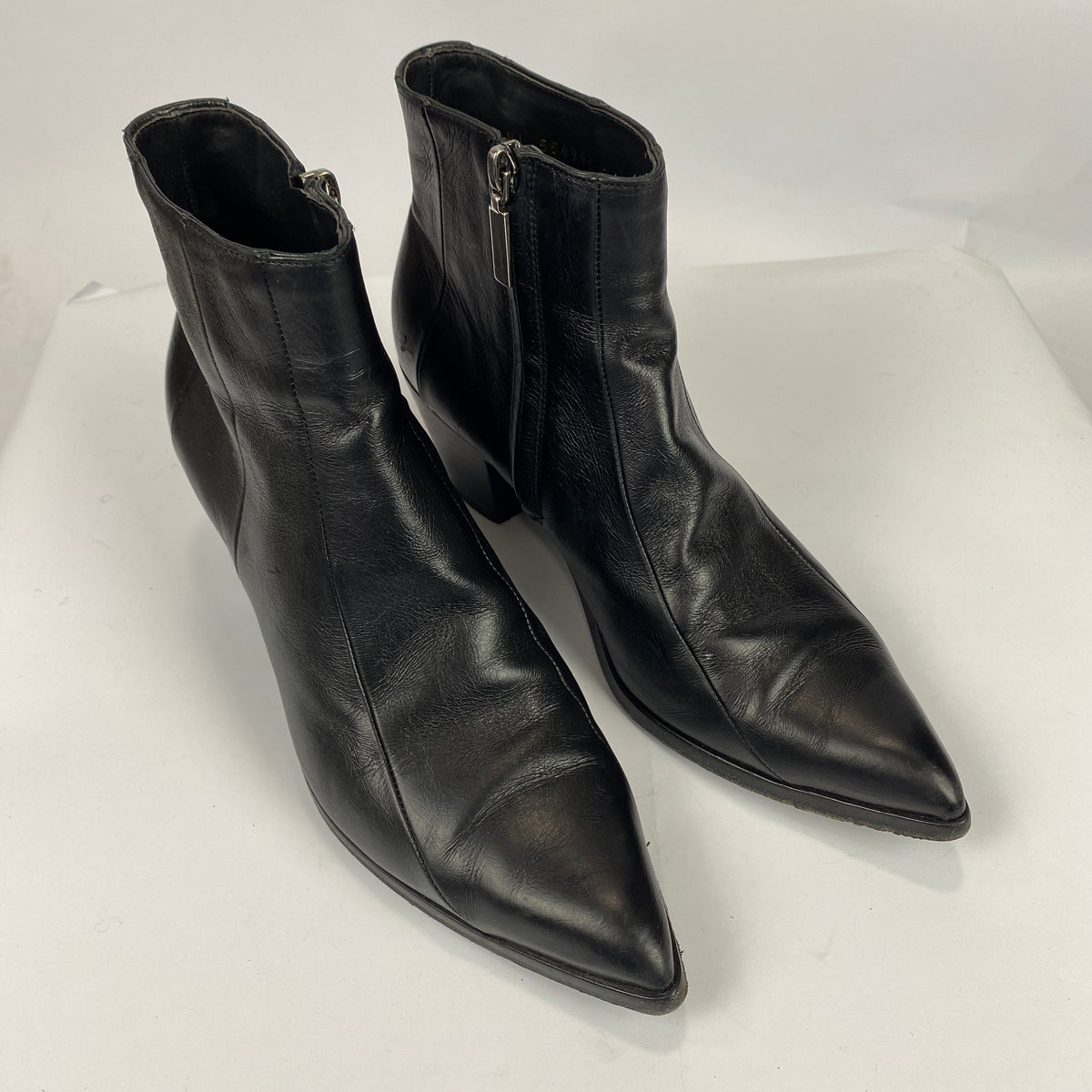 Saint Laurent £755 Black Western Ankle Boots 38.5
