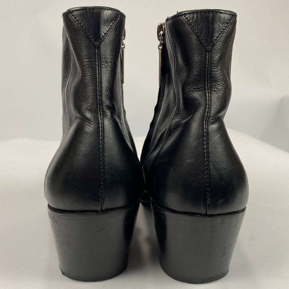 Saint Laurent £755 Black Western Ankle Boots 38.5