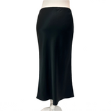 Joseph Brand New £325 Black Silk Satin Isaak Skirt XS