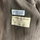 Brunello Cucinelli £4850 Cocoa Supersoft Suede Biker Jacket L