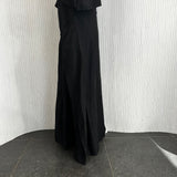 Jil Sander Black Linen & Viscose Tie Front Maxi Dress XS/S/M