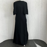 Jil Sander Black Linen & Viscose Tie Front Maxi Dress XS/S/M