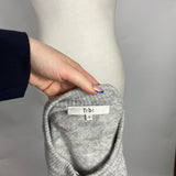 Tibi Pearl Grey Supersoft Oversize Sweater S