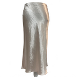 Vince £245 Nude Pink Hammered Satin Skirt XS