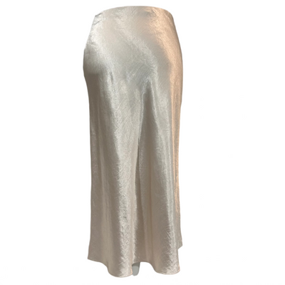 Vince £245 Nude Pink Hammered Satin Skirt XS