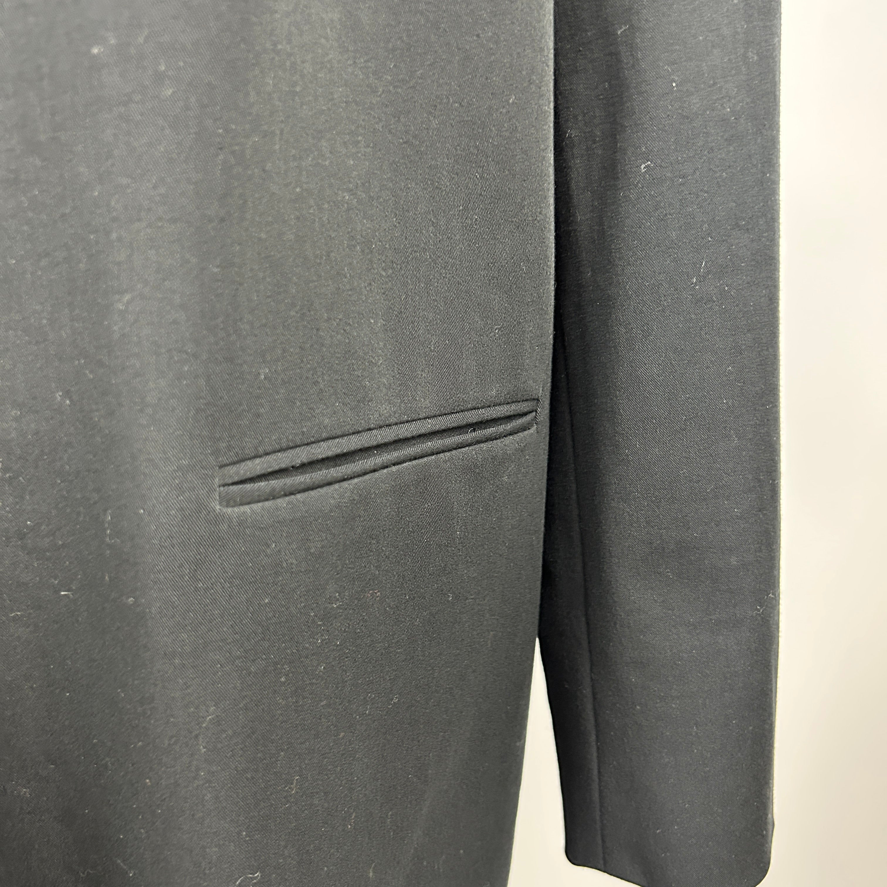 LA Collection £1000 Black Cotton Mix Blazer L