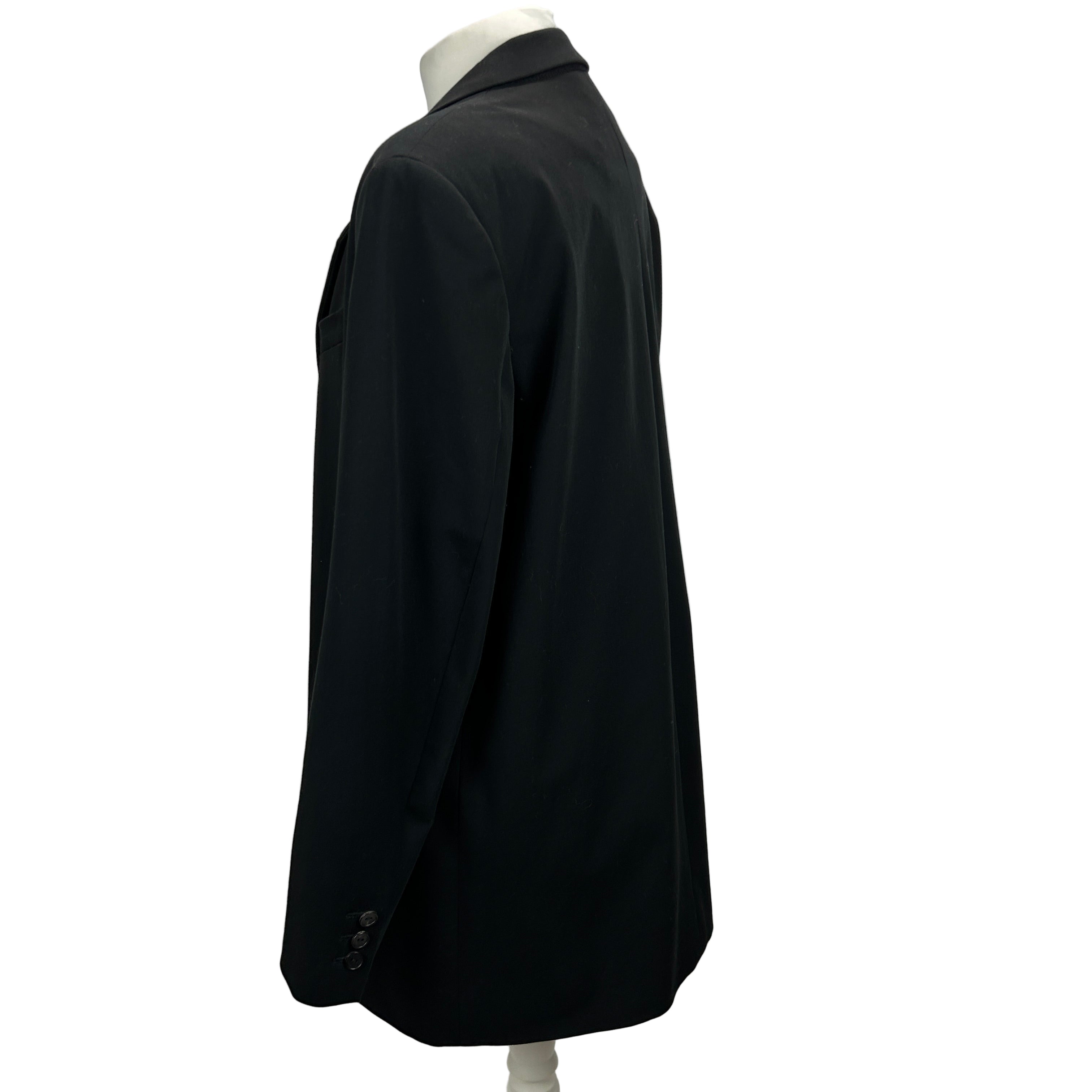 LA Collection £1000 Black Cotton Mix Blazer L