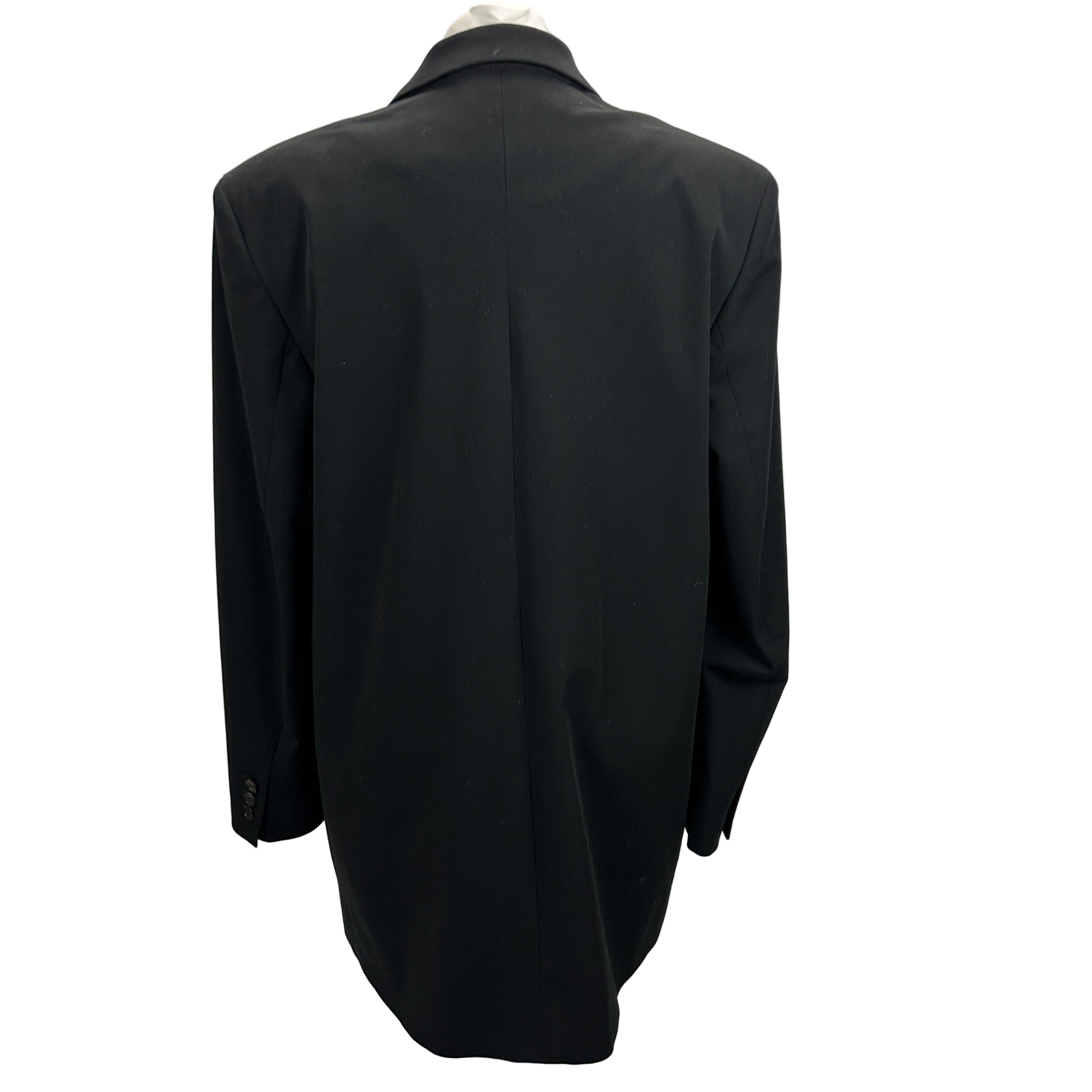 LA Collection £1000 Black Cotton Mix Blazer L