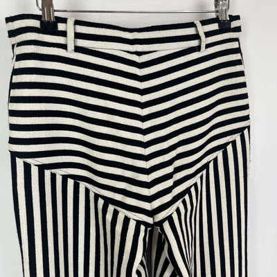 Chanel La Pausa 2019 Black & White Stripe Wide Leg Pants XS