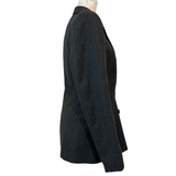 Dries Van Noten New Charcoal Pinstripe Wool Jacket S