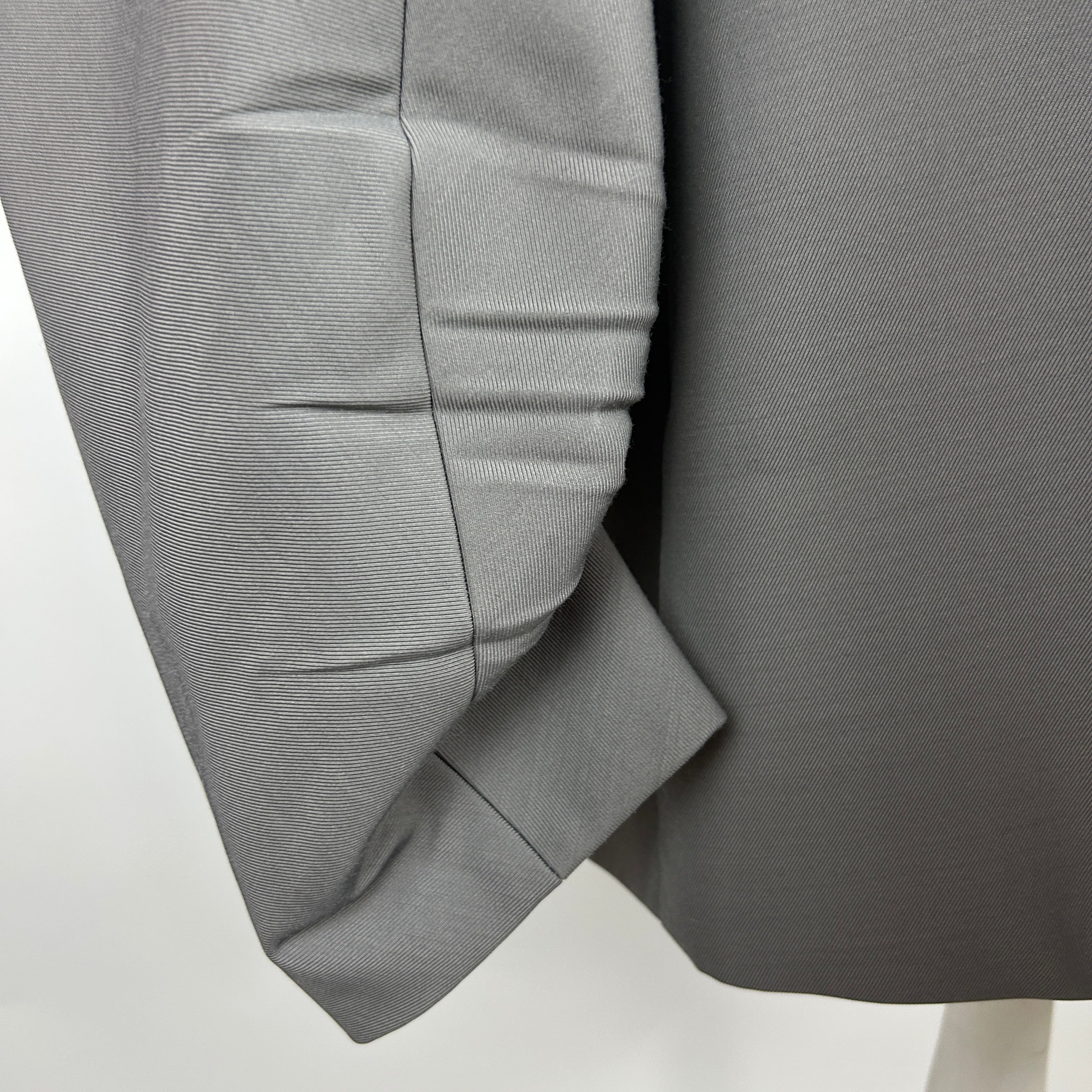 Prada £2400 Grey Gabardine Boxy Curve Jacket S/M/L