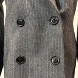 Dries Van Noten New Charcoal Pinstripe Wool Jacket S