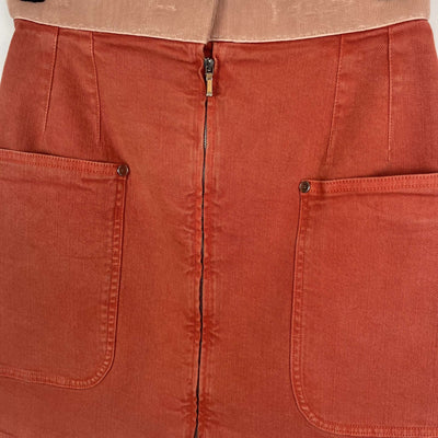 Chanel SS17 £1156 Salmon Denim Mini Skirt XS