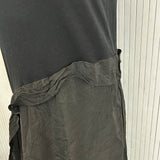 Loewe Brand New $1250 Black Satin & Jersey Tee Shirt Dress XS