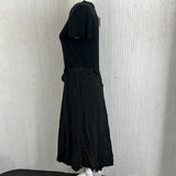 Loewe Brand New $1250 Black Satin & Jersey Tee Shirt Dress XS
