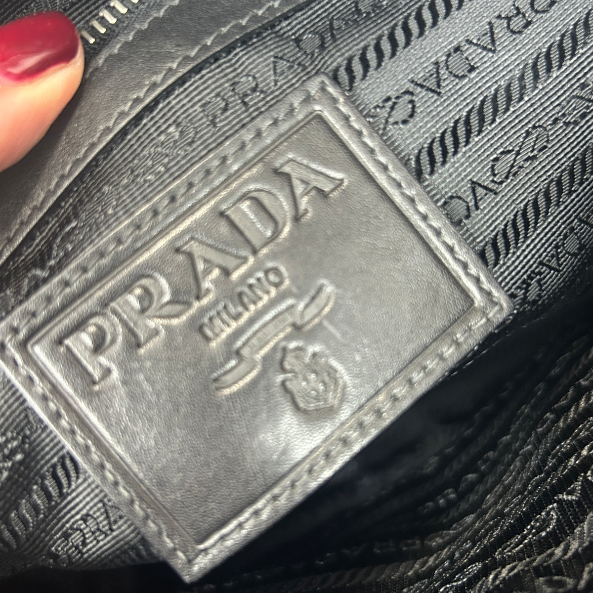 Prada Black Vitello Large Tote Satchel Bag