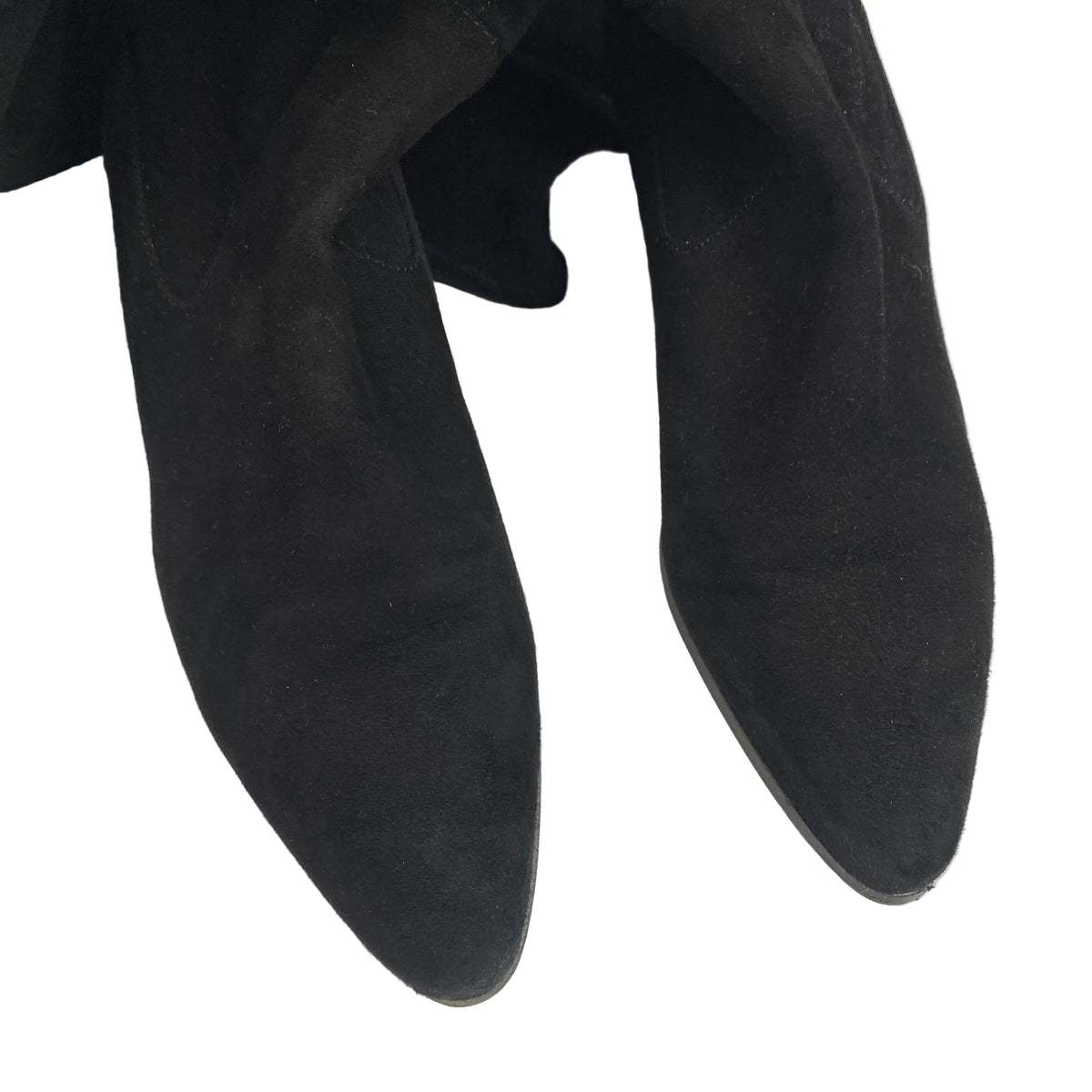 Maje Black Stretch Suede OTK Western Boots 38