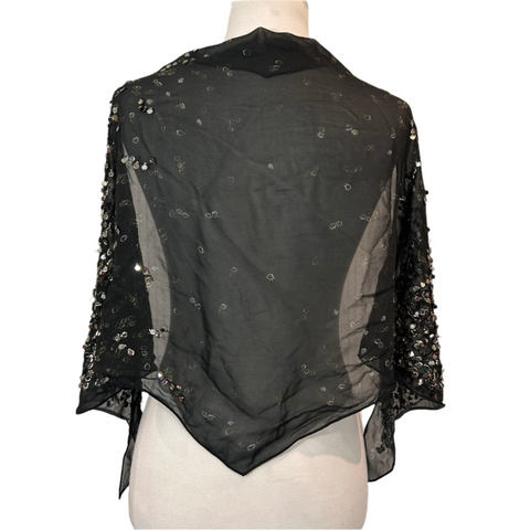 Isabel Marant Black Chiffon Embellished Bandana