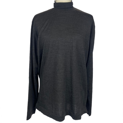 Thom Sweeney Brand New £325 Charcoal Merino Wool Roll Neck XL