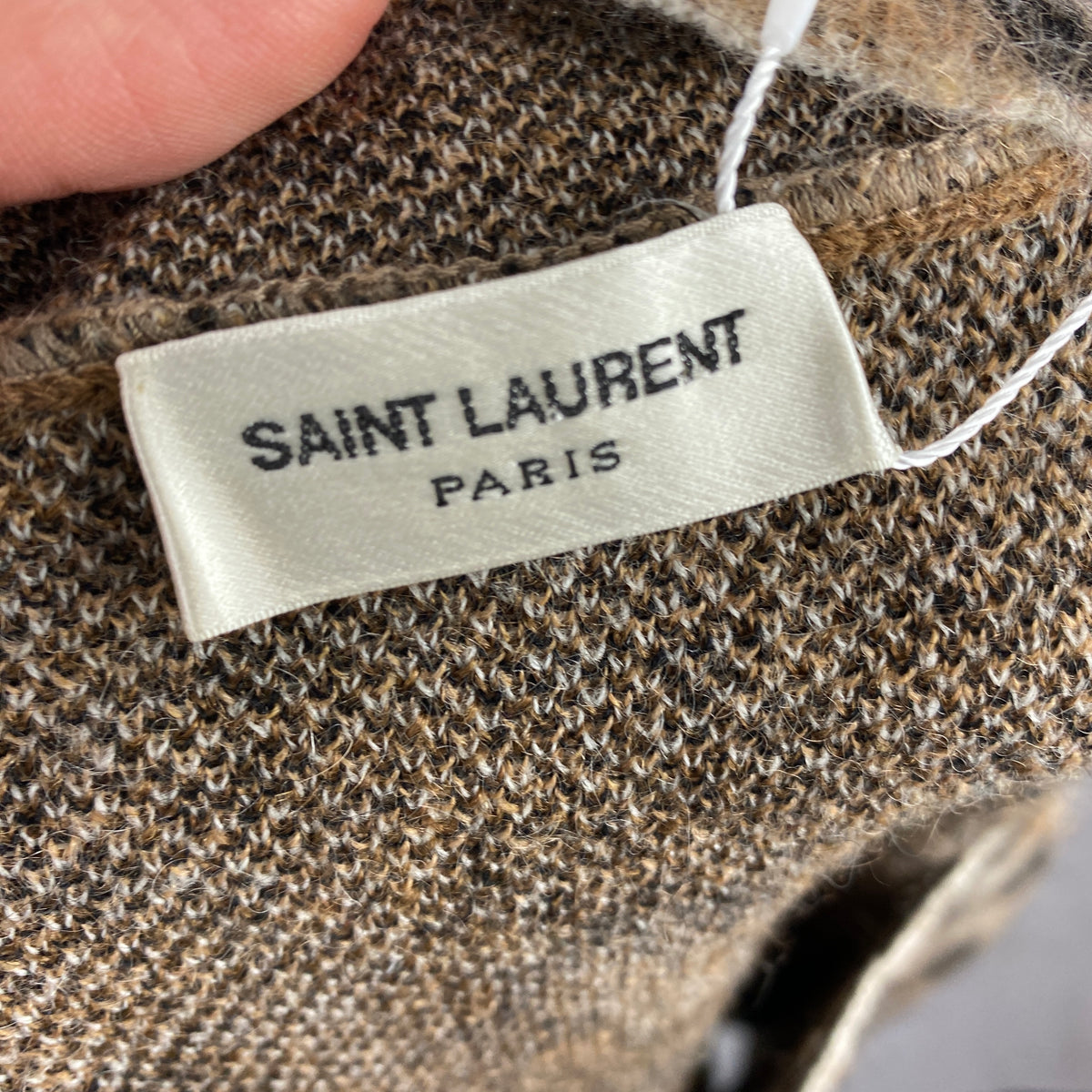 Saint Laurent Leopardprint Brushed Mohair/Wool Sweater S