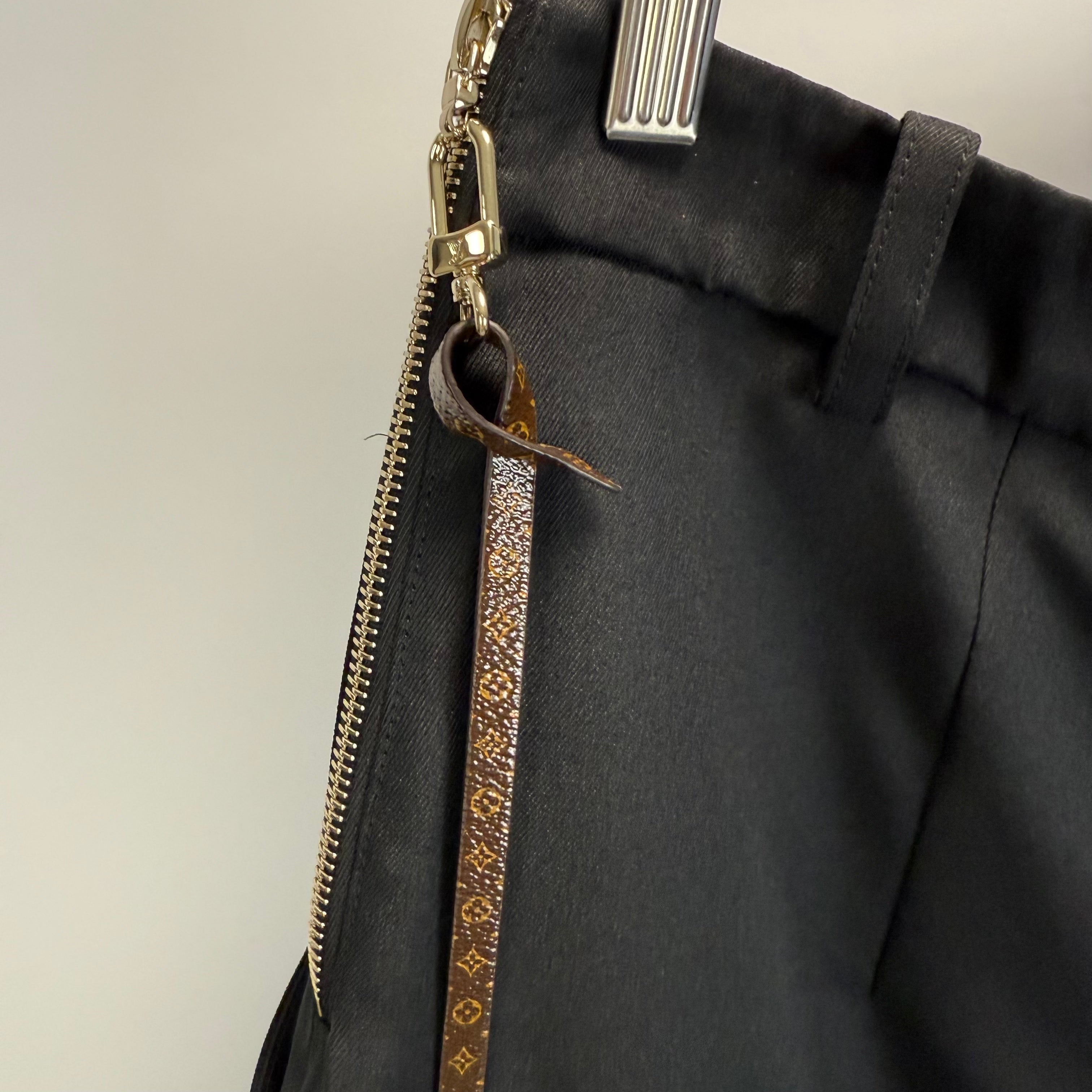 Louis Vuitton New £1600 Black Pleat Wide Leg Crop Pants L
