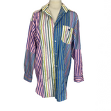 Etro Multi Stripe Oversize Cotton Shirt S