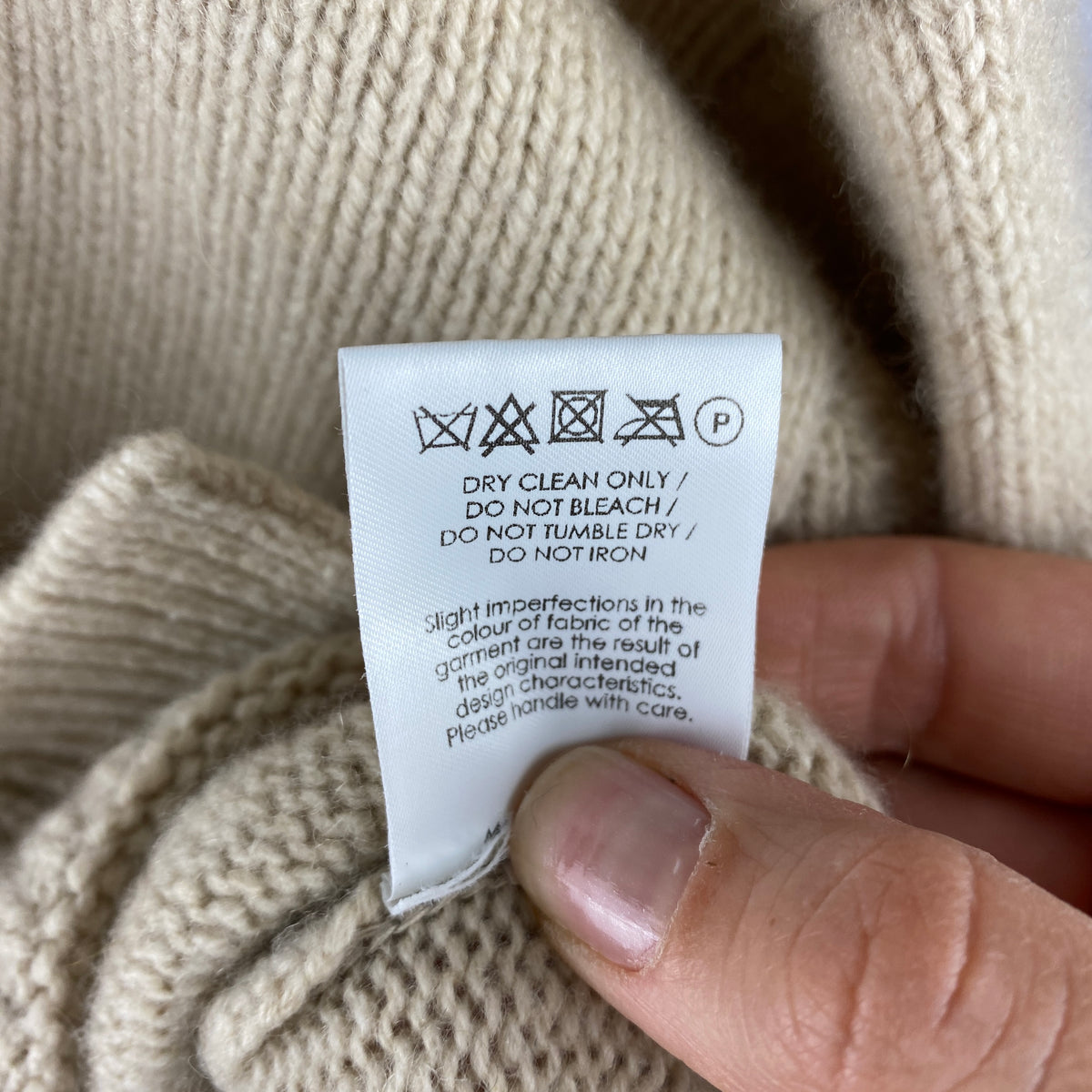 Rejina Pyo Deep Cream Cashmere Chunky Sweater S-L