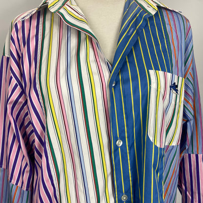 Etro Multi Stripe Oversize Cotton Shirt S