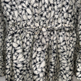 A.P.C. Brand New Black & Ivory Print Silk Shirtwaister Dress S