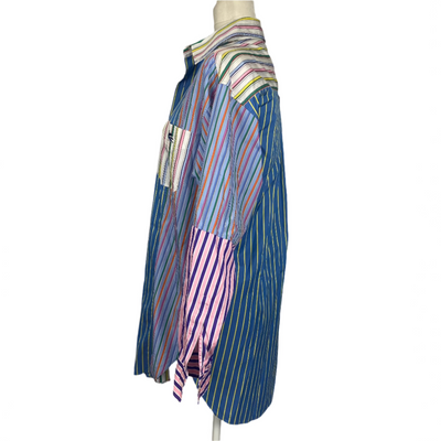 Etro Multi Stripe Oversize Cotton Shirt S