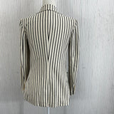 Polo Ralph Lauren_Cream & Black Stripe Cotton Jersey Jacket XXS