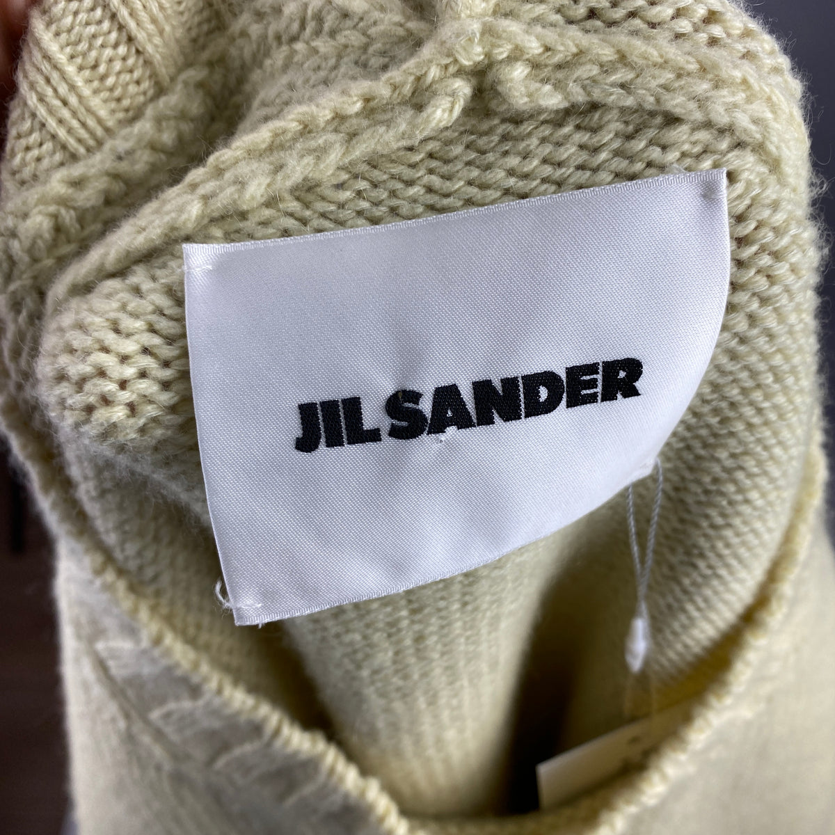 Jil Sander Pale Yellow Chunky Cashmere Knit Sweater XS-S
