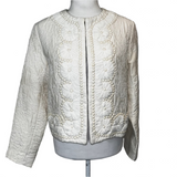 Vanessa Bruno Ivory Embellished Crop Jacket M