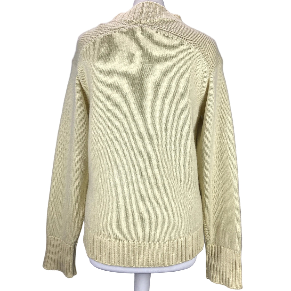 Jil Sander Pale Yellow Chunky Cashmere Knit Sweater XS-S